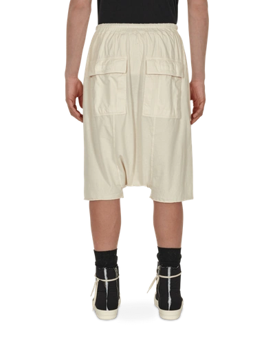 Shop Rick Owens Drkshdw Drawstring Pods Shorts In White