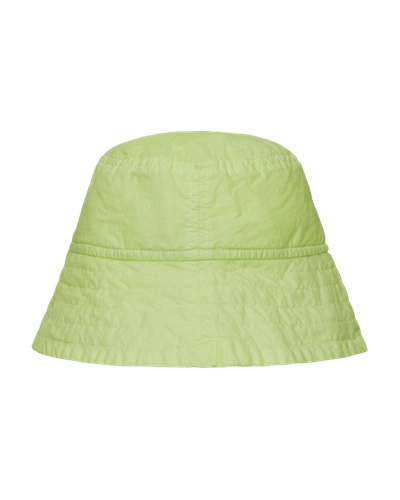 Dries Van Noten Mens Lime Padded Wide-brim Shell Bucket Hat In Yellow
