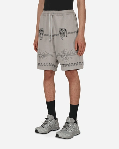 Shop Neighborhood Dr. Woo Sweatshorts In Grey