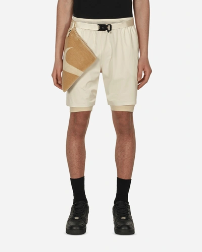 Shop Nike Special Project Mmw Dri-fit 3-in-1 Shorts Beige In Multicolor