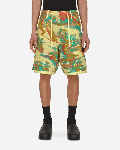 Shop Stone Island Shadow Project Summer Shorts In Yellow