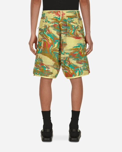 Shop Stone Island Shadow Project Summer Shorts In Yellow