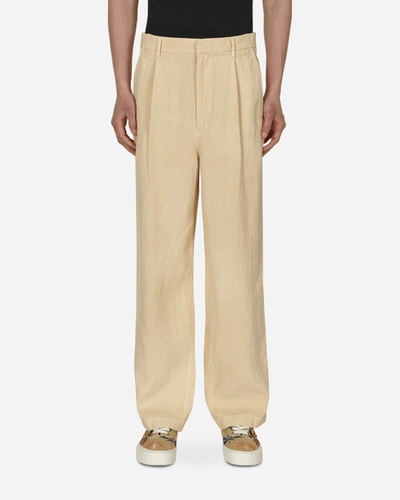 Auralee Washi Duck Canvas Pants In Beige