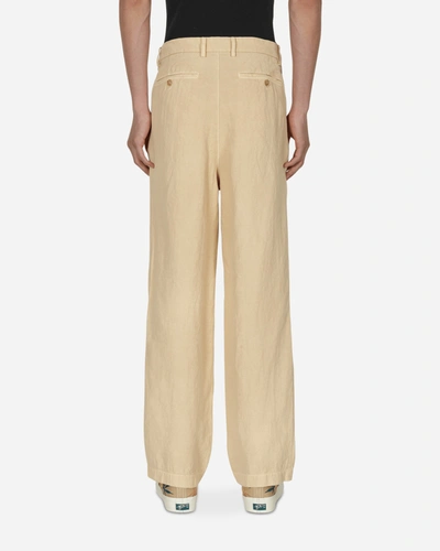 Auralee Washi Duck Canvas Pants In Beige