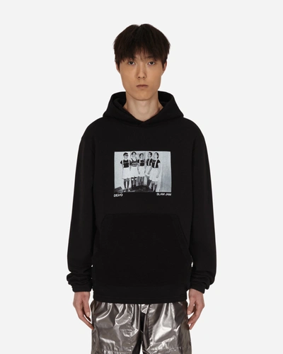 Shop Slam Jam Devo Reverse Evolution Hooded Sweatshirt In Black/silver