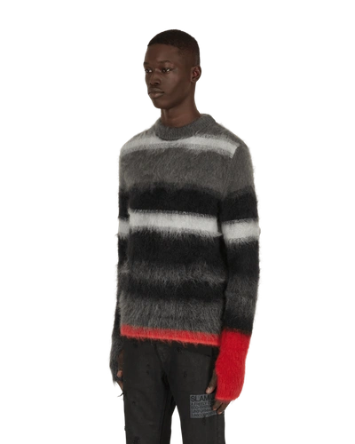 Shop Slam Jam Commando Knit Mohair Sweater In Multi