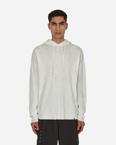 Shop Alyx Destroyed Hoodie In White