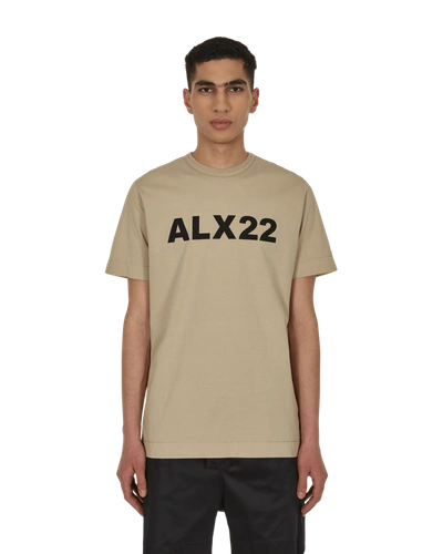 Shop Alyx Graphic T-shirt Beige In Black