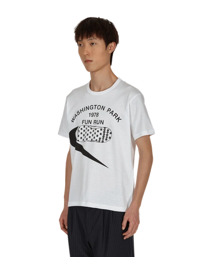 Shop Comme Des Garcons Black Nike Graphic T-shirt In White