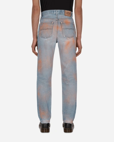 Shop Phipps Spray Painted Vintage Denim Pants Blue In Multicolor