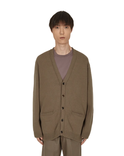 Shop Undercoverism Split Cardigan In Brown