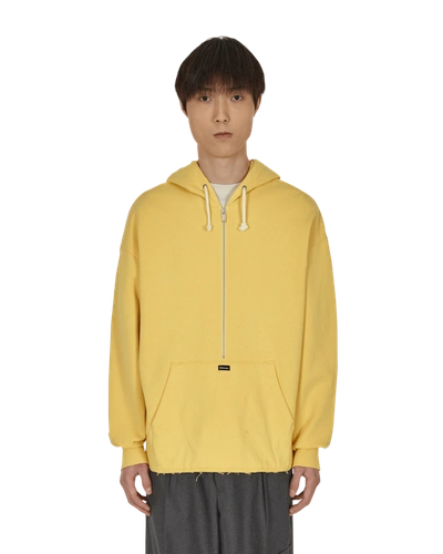 Shop Undercoverism Split Hooded Sweatshirt In Yellow