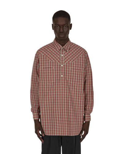 Shop Undercoverism Check Longsleeve Shirt In Red