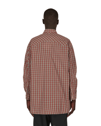 Shop Undercoverism Check Longsleeve Shirt In Red