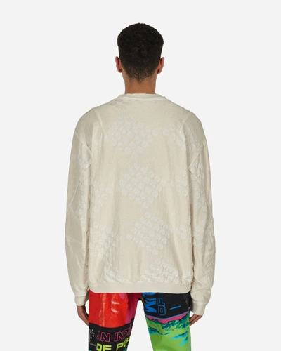 Jordanluca College Crewneck Sweater In White