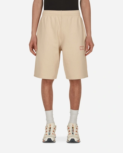 Martine Rose Logo Wide Leg Shorts Beige In Grey