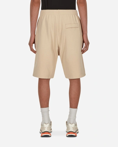 Martine Rose Logo Wide Leg Shorts Beige In Grey
