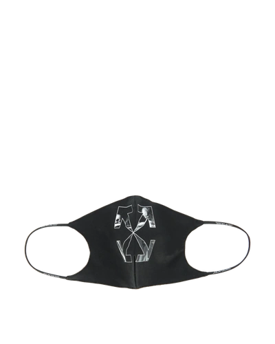 Off-white Caravaggio Arrow Simple Mask Black And Grey In Black Grey