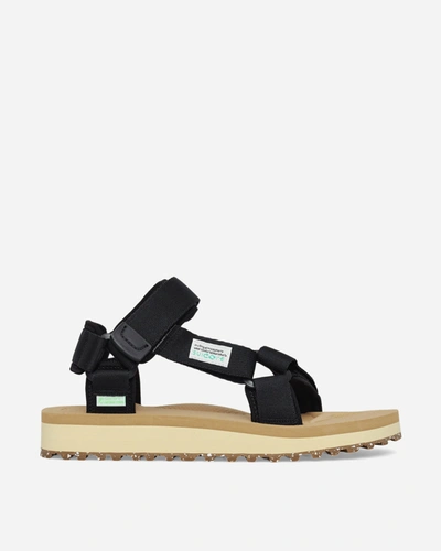 Shop Suicoke Depa-2cab-eco Sandals Black In Multicolor