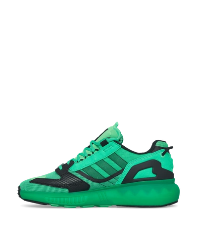 Shop Adidas Originals Zx 5k Boost Sneakers Green In Multicolor