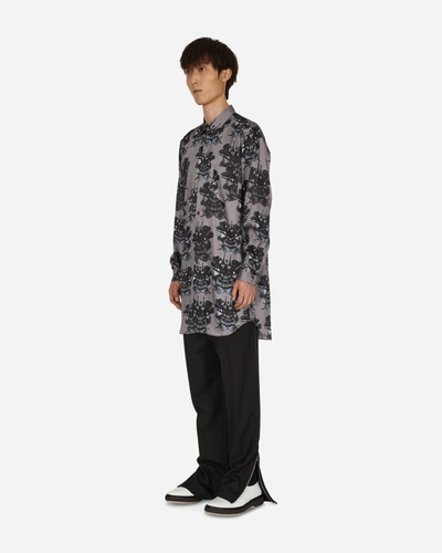 Shop Comme Des Garçons Homme Deux Graphic Long Sleeve Shirt In Gray