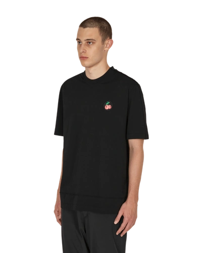 Shop Jordanluca Cherries T-shirt In Black
