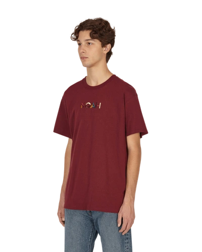 Shop Noah Sign T-shirt Red In Brown