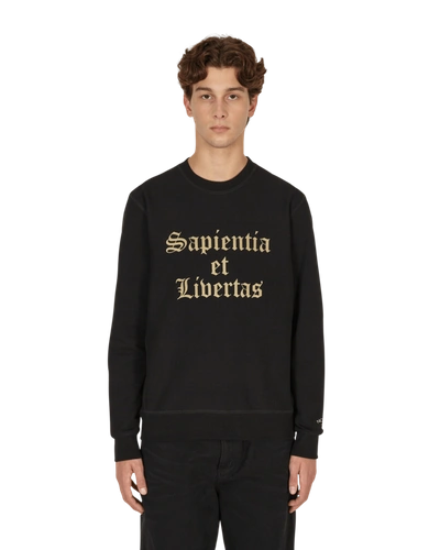 Shop Noah Knowledge Crewneck Sweatshirt In Black