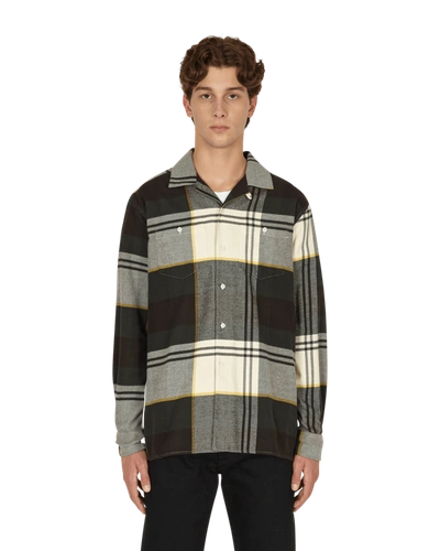 Shop Noah Plaid Lightweight Flannel Shirt In Brown/green/white Plaid