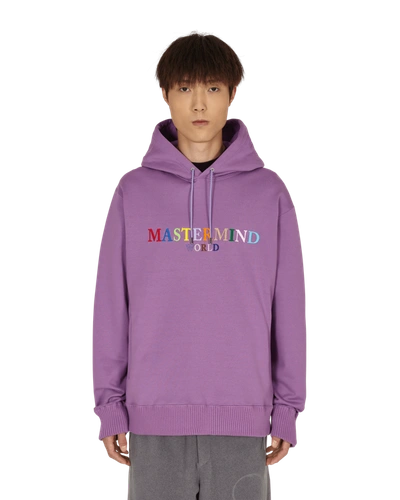 Shop Mastermind Japan Logo Hooded Sweatshirt In Purple