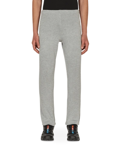 Shop Arnar Mar Jonsson Knitted Underlayer Long Pants In Grey