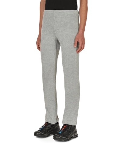 Shop Arnar Mar Jonsson Knitted Underlayer Long Pants In Grey