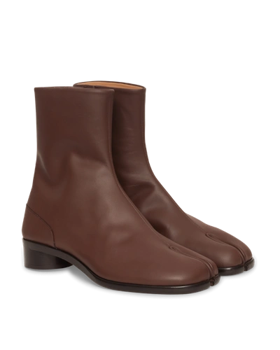 Shop Maison Margiela Tabi Ankle Boots Brown In Multicolor