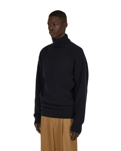 Hed Mayner Turtleneck Sweater In Navy