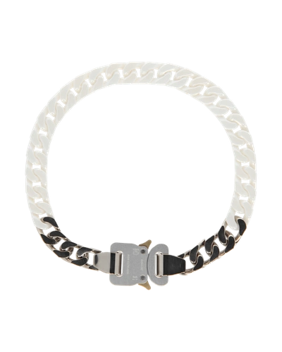 Shop Alyx Ceramic Buckle Chain Necklace In White