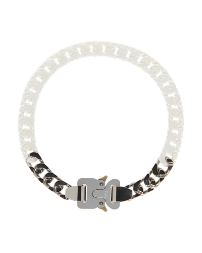 Shop Alyx Ceramic Buckle Chain Necklace In White