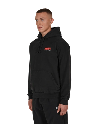 Shop Eden Power Corp Logo Hooded Sweatshirt In Black/red-white