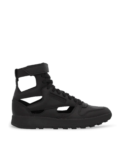 Shop Maison Margiela Reebok Classic Leather Tabi Hi Sneakers In Black