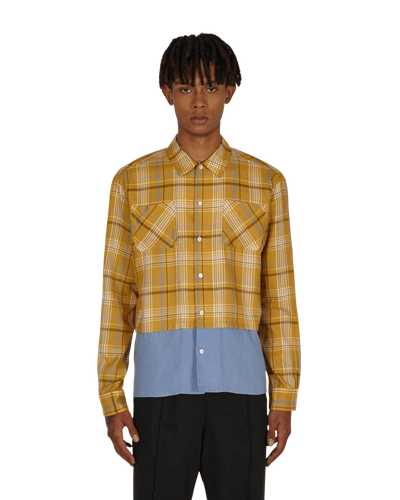 Shop Undercover Check Shirt In Yellow