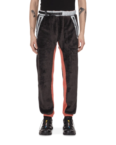 Shop And Wander Slam Jam High Loft Polartec Fleece Pants In Charcoal