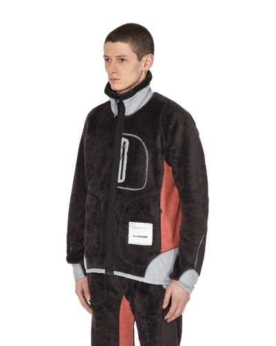 Shop And Wander Slam Jam High Loft Polartec Fleece Jacket In Charcoal