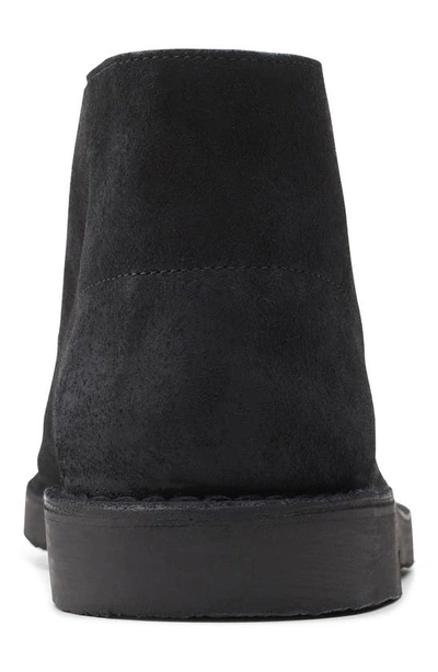 Shop Clarks Bushacre Suede Chukka Boot In Black Waxy Suede