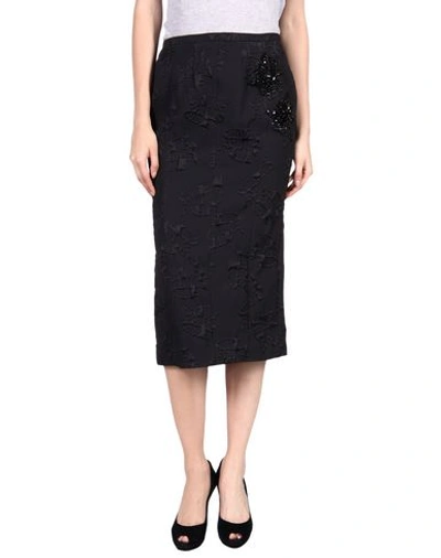 Rochas 3/4 Length Skirt In Black