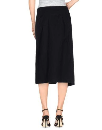 Shop Marc By Marc Jacobs Woman Midi Skirt Black Size 6 Cotton, Spandex