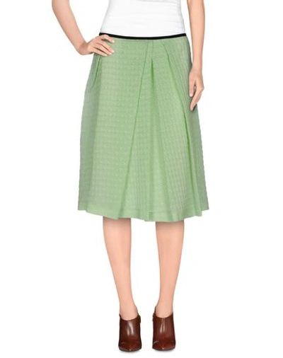 Jil Sander Knee Length Skirt In Light Green