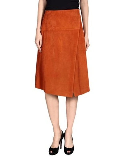Proenza Schouler Midi Skirts In Rust