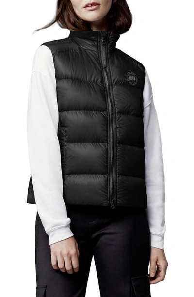 Shop Canada Goose Cypress Water Resistant & Wind Resistant 750 Fill Power Down Recycled Nylon Packable Vest In Black