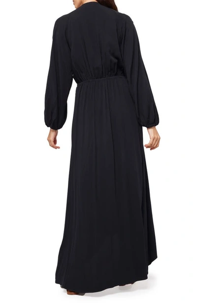 Shop L*space Colette Long Sleeve Cover-up Dress In Black