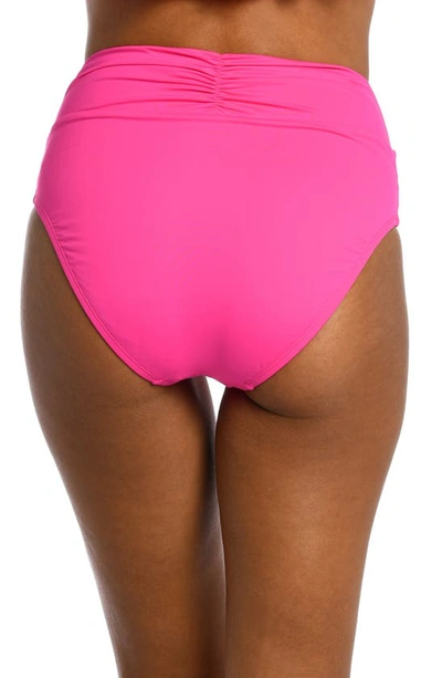 Shop La Blanca Island Goddess High Waist Bikini Bottoms In Pop Pink