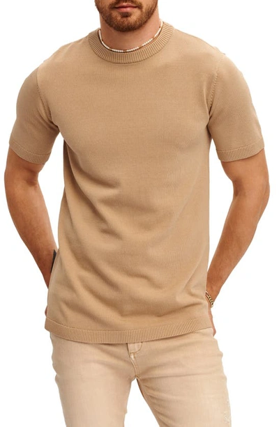 Shop Ser.o.ya Mitch Short Sleeve Sweater T-shirt In Beige